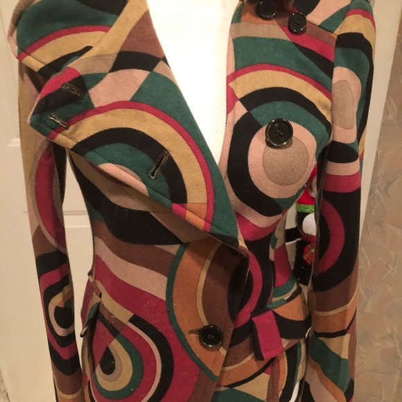 RARE Etro abstract print wool jacket - Picture 4 of 12
